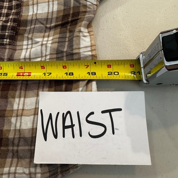 American Eagle Outfitters Plaid Patchwork Long‎ Sleeve Button Up Women Small - Picture 8 of 9